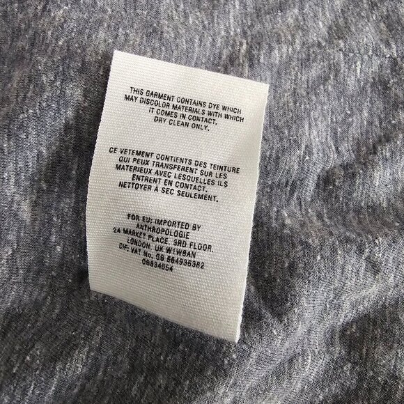 Cartonnier Blazer Anthropologie Corp Core Charcoal Gray Cotton Blend Jacket - Picture 8 of 8